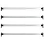Voir la diapositive 2 : VIDAXL Rails de garde robe télescopiques 4 pcs Argenté 58 100 cm