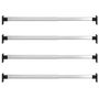 Voir la diapositive 2 : VIDAXL Rails de garde robe télescopiques 4 pcs Argenté 58 100 cm