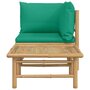 Voir la diapositive 4 : VIDAXL Salon de jardin 2 pcs avec coussins vert bambou
