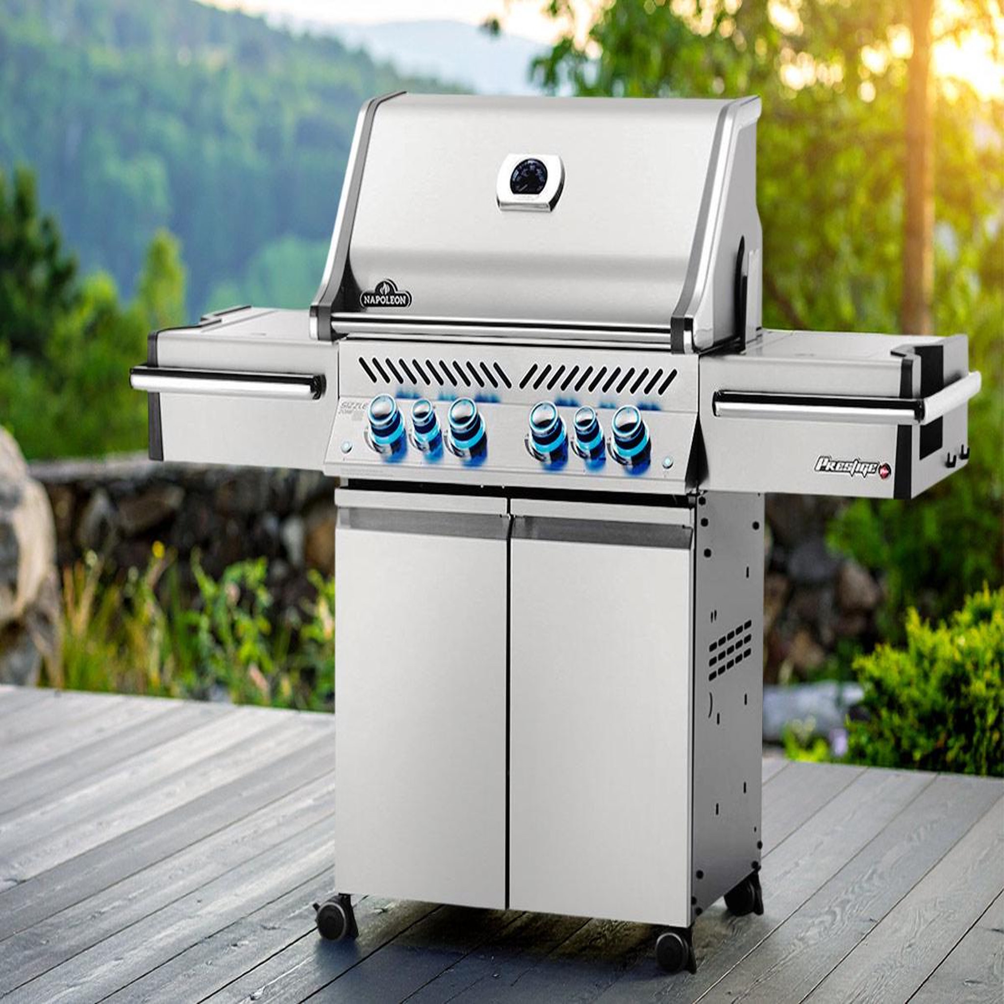 Voir la diapositive 2 : NAPOLEON Barbecue à gaz Prestige Pro 500 SIB inox 4 brûleurs + Sizzle Zone + brûleur arrière - Napoleon