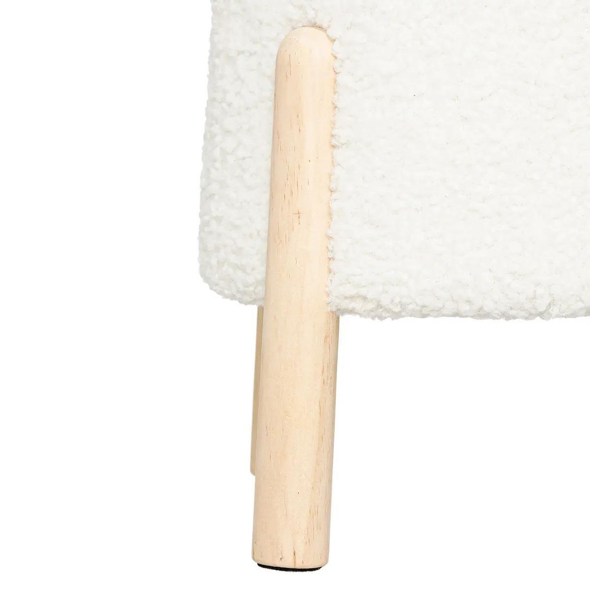 Voir la diapositive 3 : ATMOSPHERA Tabouret d'appoint bouclette  inuit dreams  41cm blanc