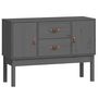 Voir la diapositive 2 : VIDAXL Buffet Gris 110x40x78 cm Bois massif de pin