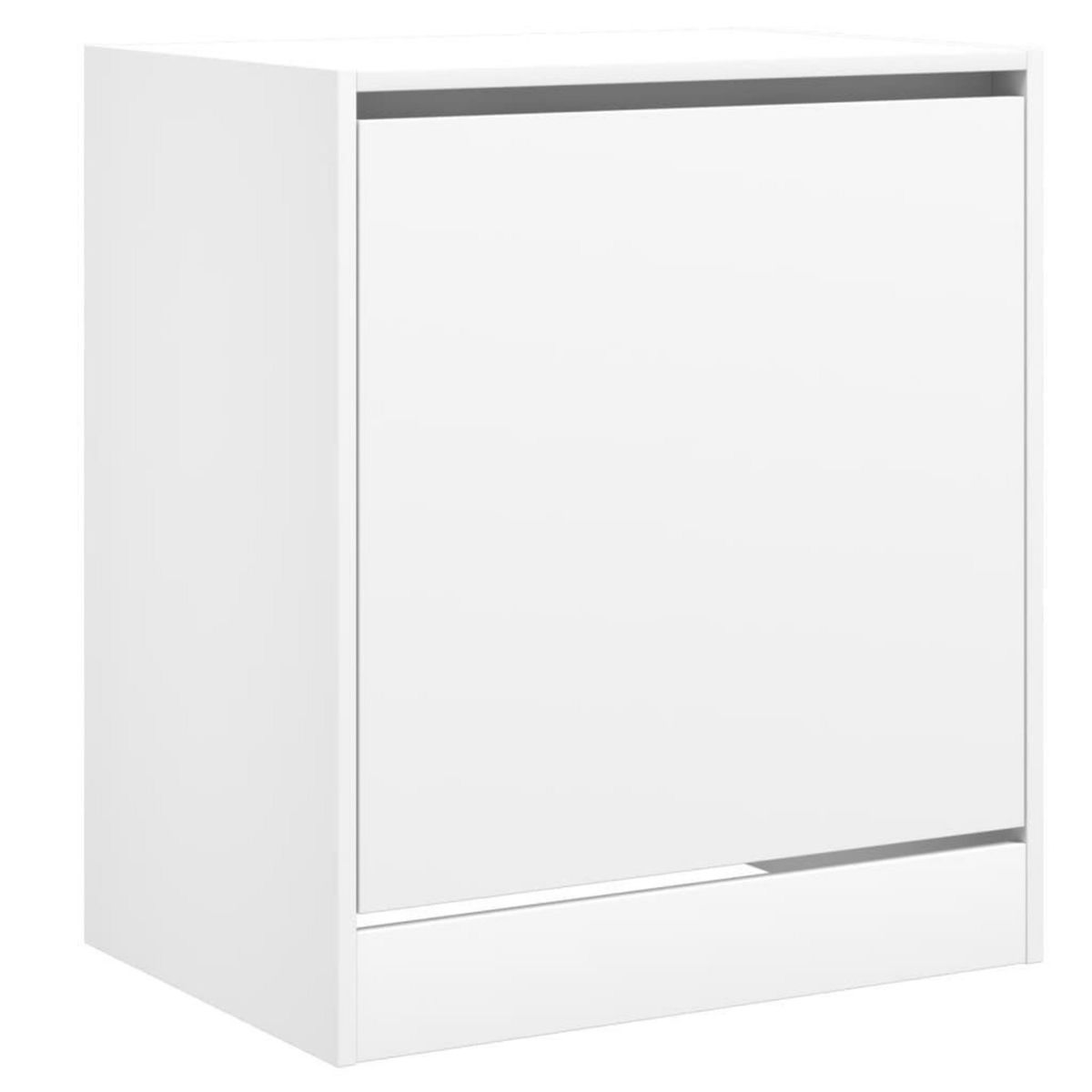 VIDAXL Armoire a chaussures blanc 60x42x69 cm bois d'ingenierie