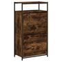 Voir la diapositive 4 : VIDAXL Armoire a chaussures chene fume 60x34x112 cm bois d'ingenierie