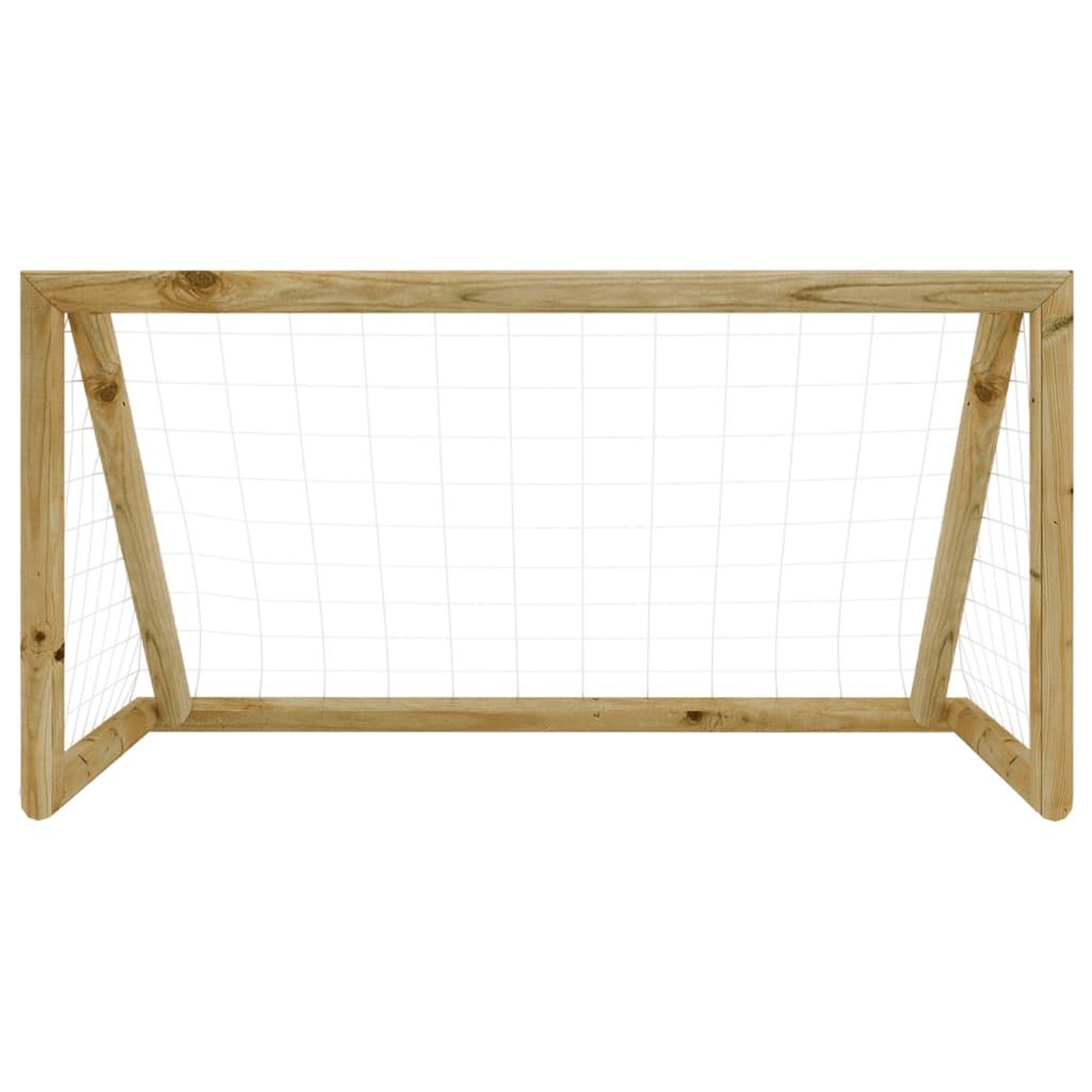 Voir la diapositive 2 : VIDAXL But de football avec filet 120x60x80 cm Bois de pin impregne