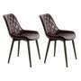 Voir la diapositive 1 : Paris Prix Lot de 2 Chaises Design  Cecil  81cm Violet Foncé