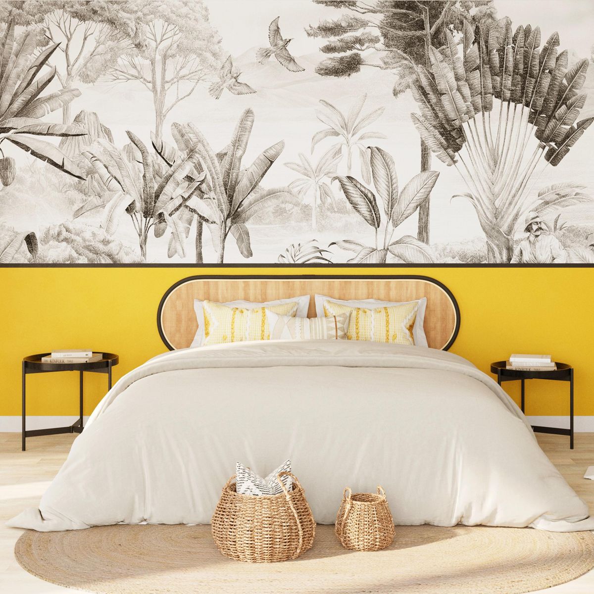 Rendez vous déco Tête de lit en rotin naturel 140 cm - Navahino