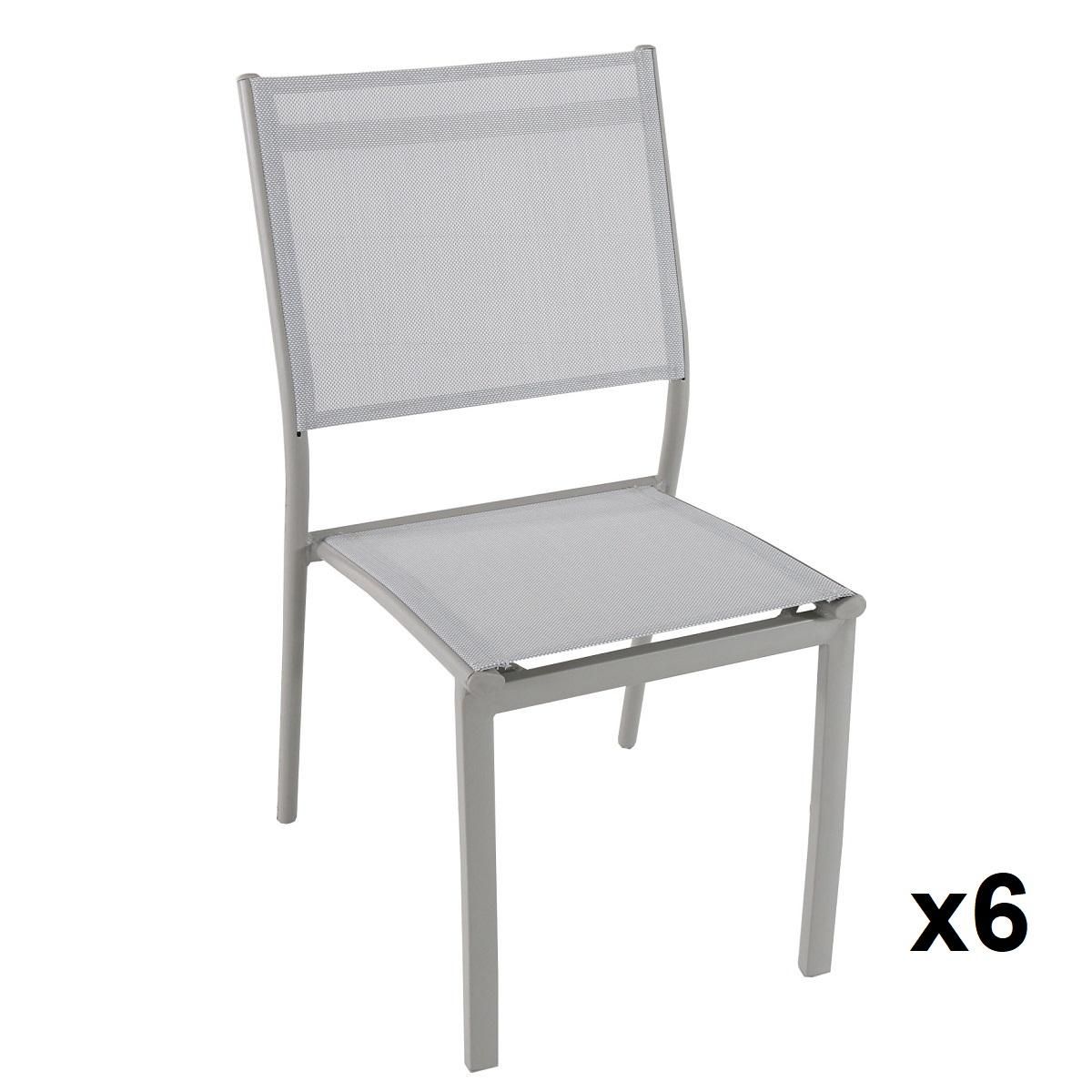 LOT de 6 chaises taupe CLARA