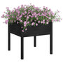 Voir la diapositive 3 : VIDAXL Jardinieres 2 pcs Noir 70x70x70 cm Bois de pin massif