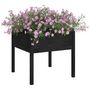 Voir la diapositive 3 : VIDAXL Jardinieres 2 pcs Noir 70x70x70 cm Bois de pin massif