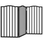 Voir la diapositive 2 : VIDAXL Barriere pour chien pliable 3 panneaux noir bois de peuplier