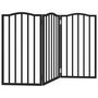 Voir la diapositive 2 : VIDAXL Barriere pour chien pliable 3 panneaux noir bois de peuplier