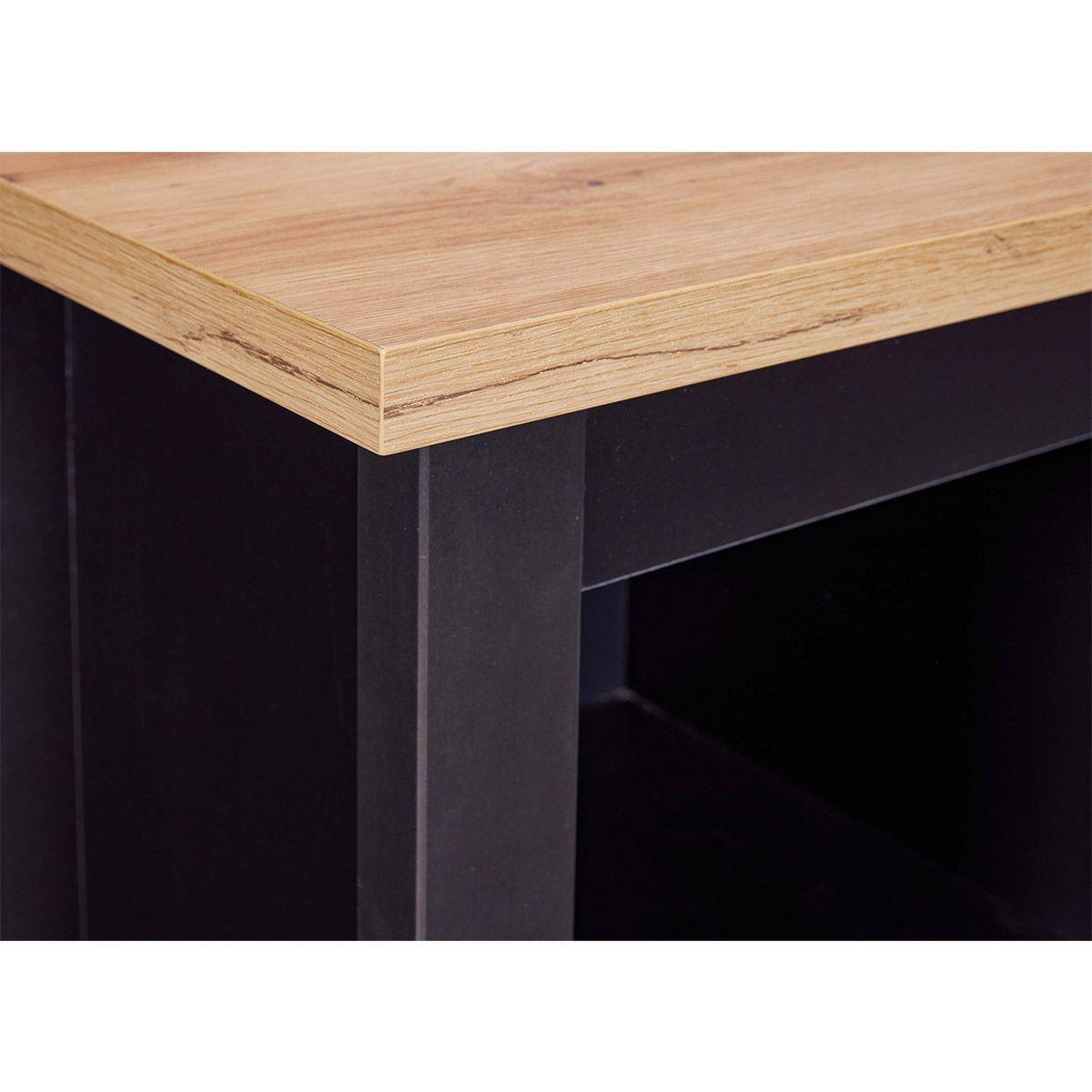 Voir la diapositive 6 : INTERLINK Buffet avec range-bouteilles  nichole  124cm noir