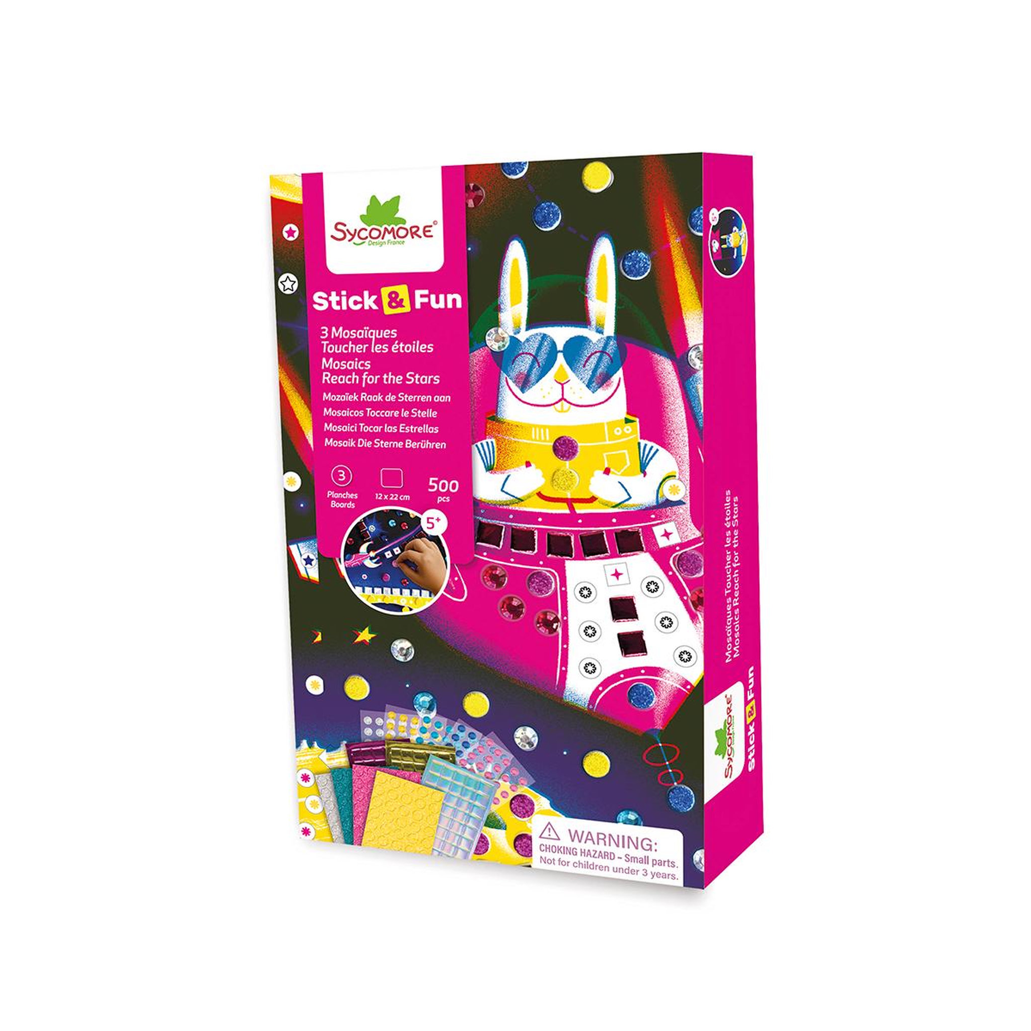 Au Sycomore Stick'N Fun - 3 Mini Mosaïques - Toucher les étoiles