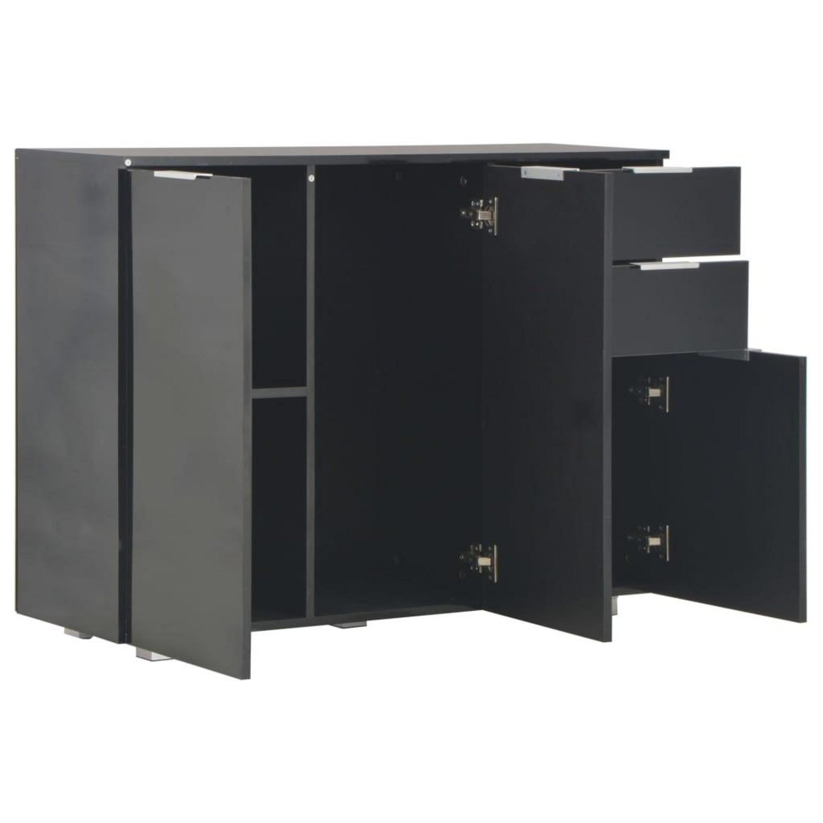 VIDAXL Buffet Noir brillant 107x35x80,5 cm