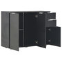 Voir la diapositive 4 : VIDAXL Buffet Noir brillant 107x35x80,5 cm