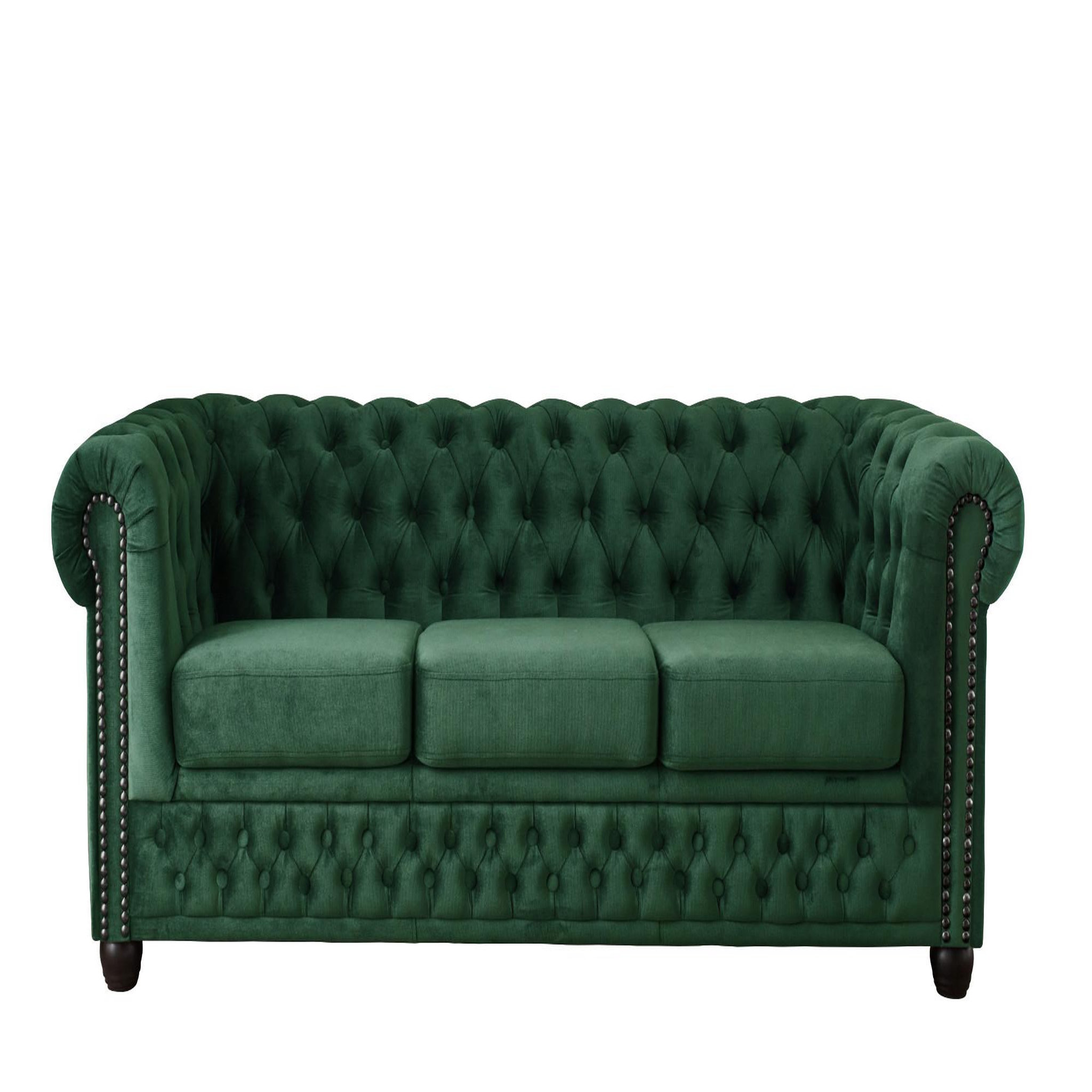 Voir la diapositive 1 : LISA DESIGN William - canapé chesterfield - 3 places - en velours