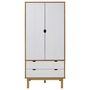 Voir la diapositive 3 : VIDAXL Garde-robe OTTA Marron et blanc 76,5x53x172 cm Bois massif pin