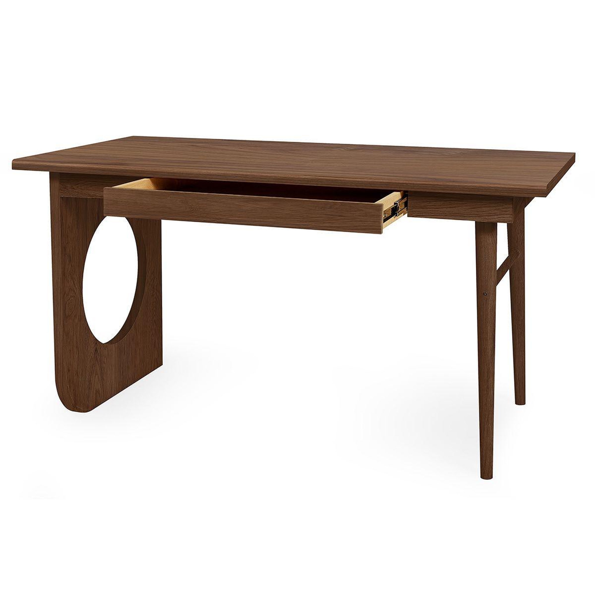 Voir la diapositive 3 : Paris Prix Bureau 1 tiroir design  bau  140cm noyer