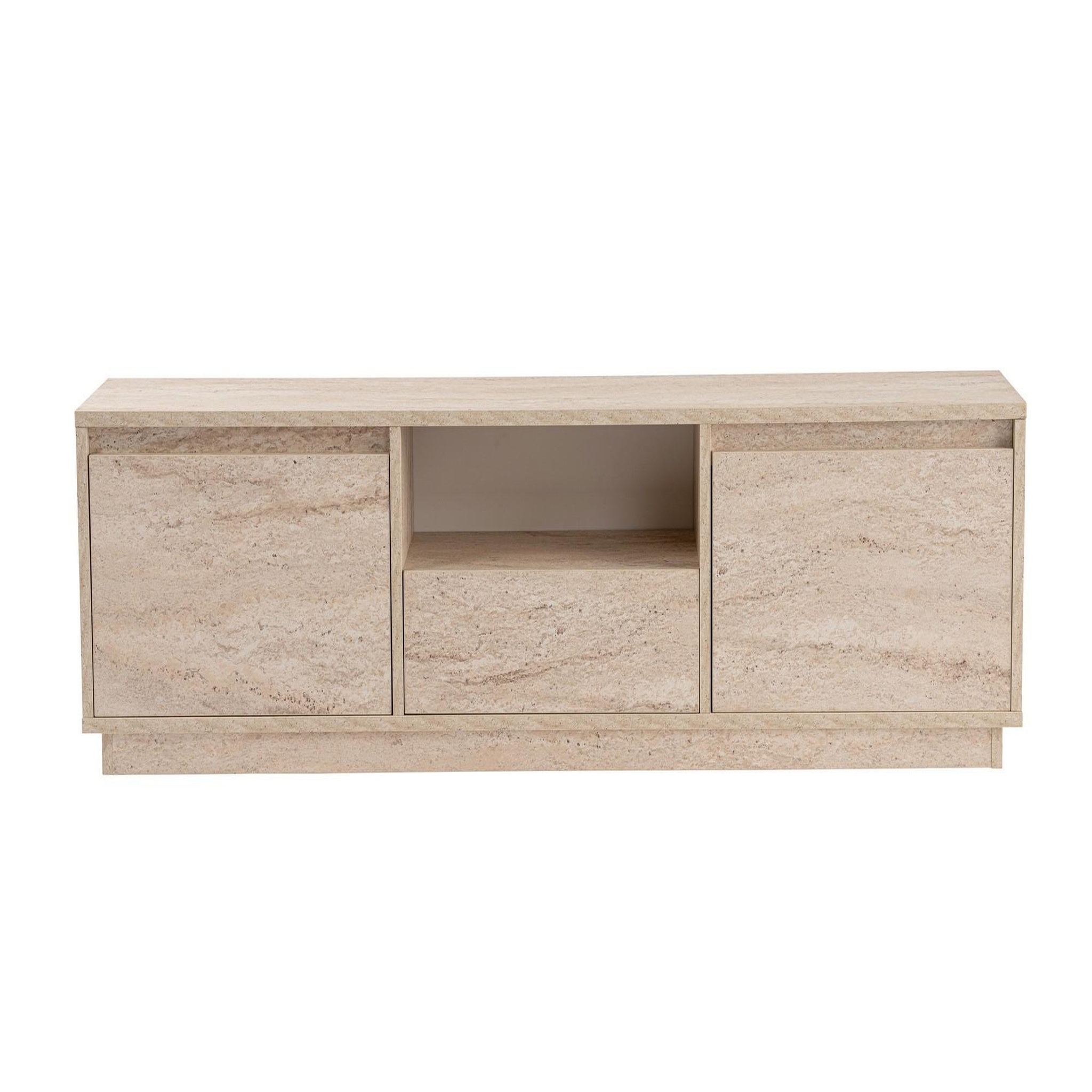 Habitat et Jardin Meuble tv en bois  vanguard  - 160 x 29 x 42 cm - travertin