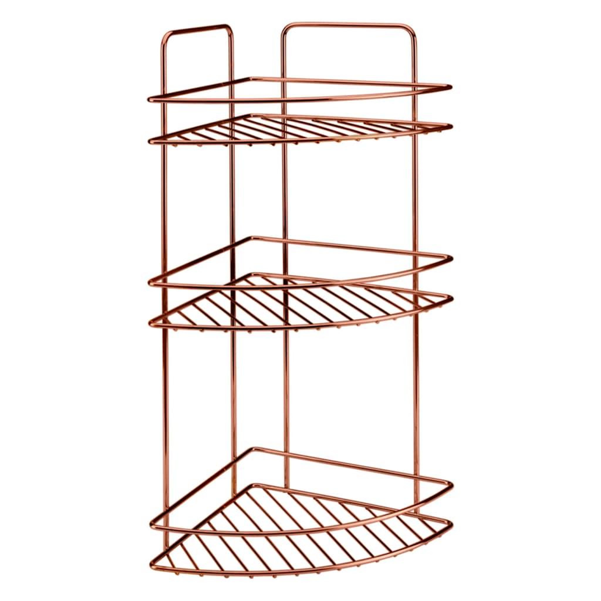 Voir la diapositive 2 : Metaltex Metaltex Etagere de douche d'angle a 3 niveaux Cuivre