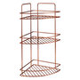 Voir la diapositive 2 : Metaltex Metaltex Etagere de douche d'angle a 3 niveaux Cuivre