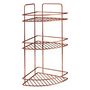 Voir la diapositive 2 : Metaltex Metaltex Etagere de douche d'angle a 3 niveaux Cuivre