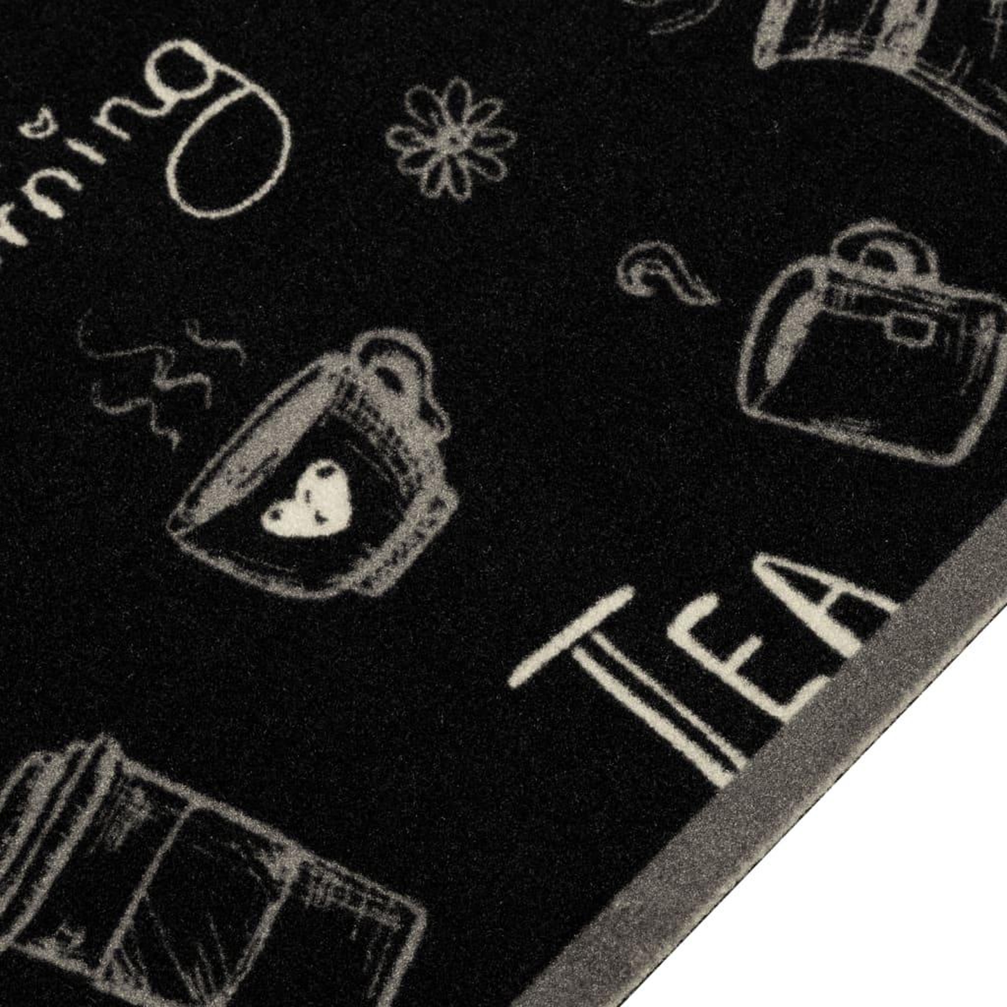 Voir la diapositive 3 : VIDAXL Tapis de cuisine lavable imprime Morning noir 60x180 cm velours