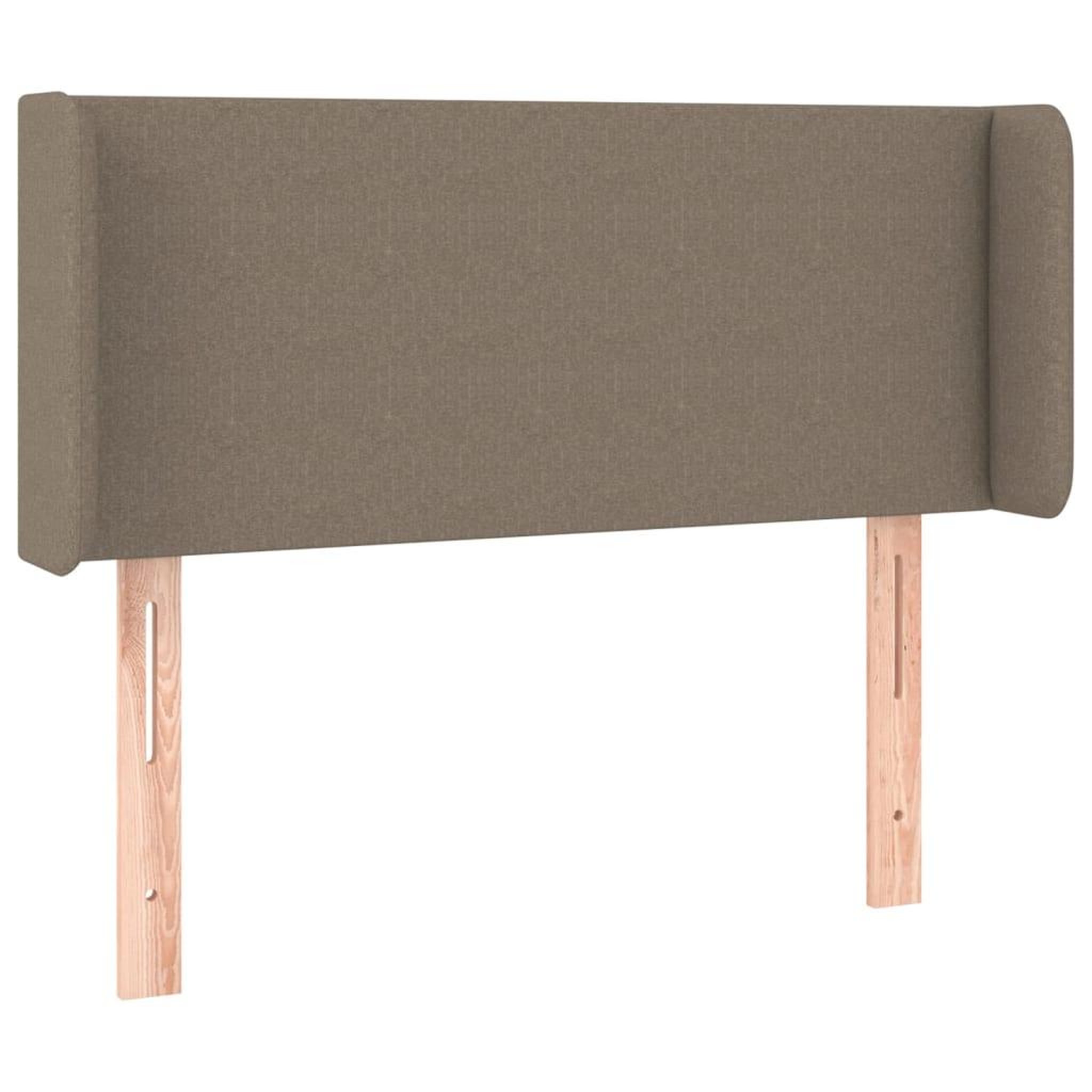 Voir la diapositive 2 : VIDAXL Tete de lit avec oreilles Taupe 83x16x78/88 cm Tissu