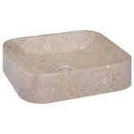 VIDAXL Lavabo Gris 40x40x10 cm Marbre
