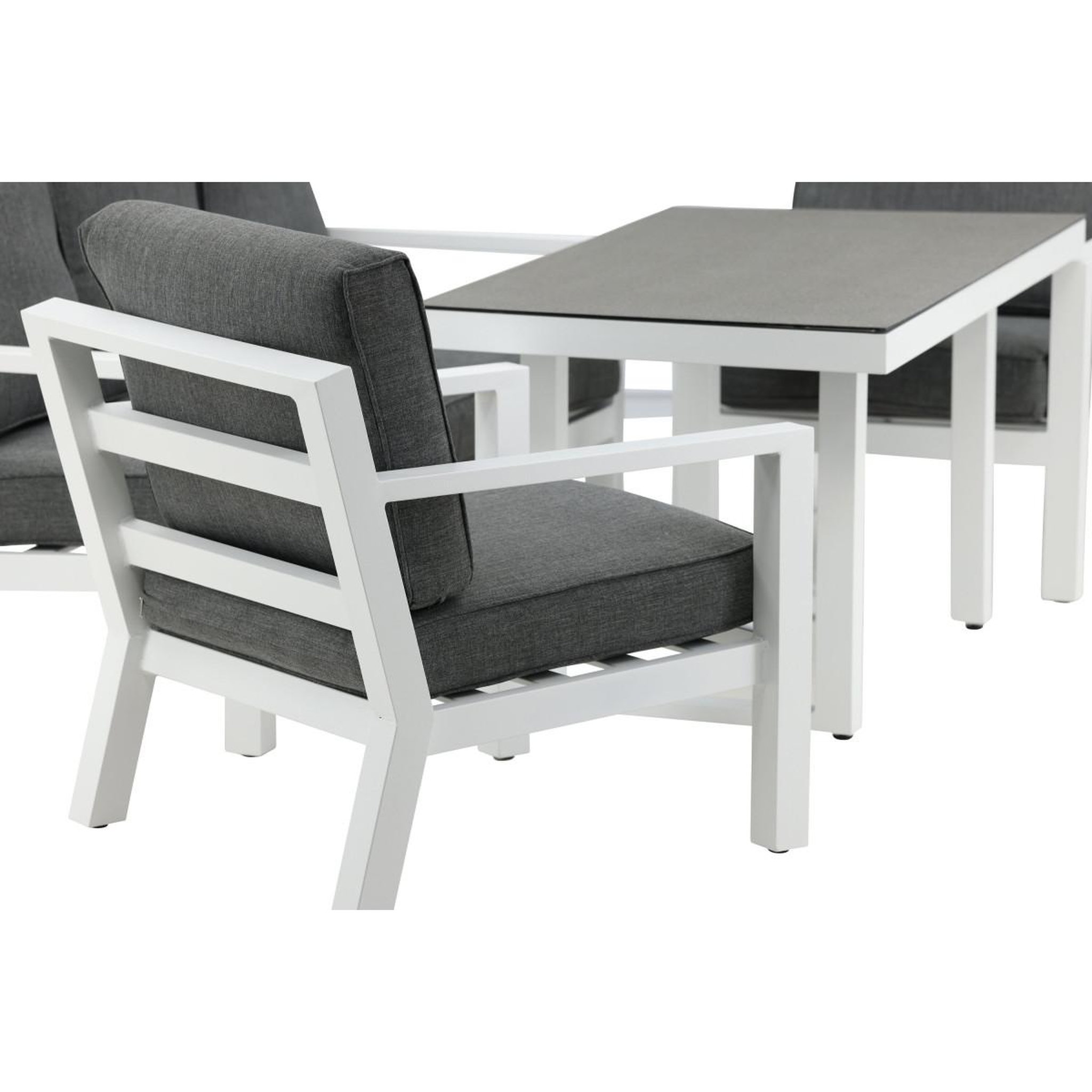 Voir la diapositive 6 : Paris Prix Salon de jardin  barcelona  171cm blanc