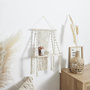 Voir la diapositive 4 : The Home Deco Factory Etagère murale bohème en macramé - Beige
