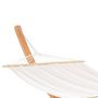 Voir la diapositive 4 : OUTSUNNY Hamac de jardin avec support en bois hamac sur pied 1 personne dim. 3,92L x 1,2l x 1,1H m toile coton blanc