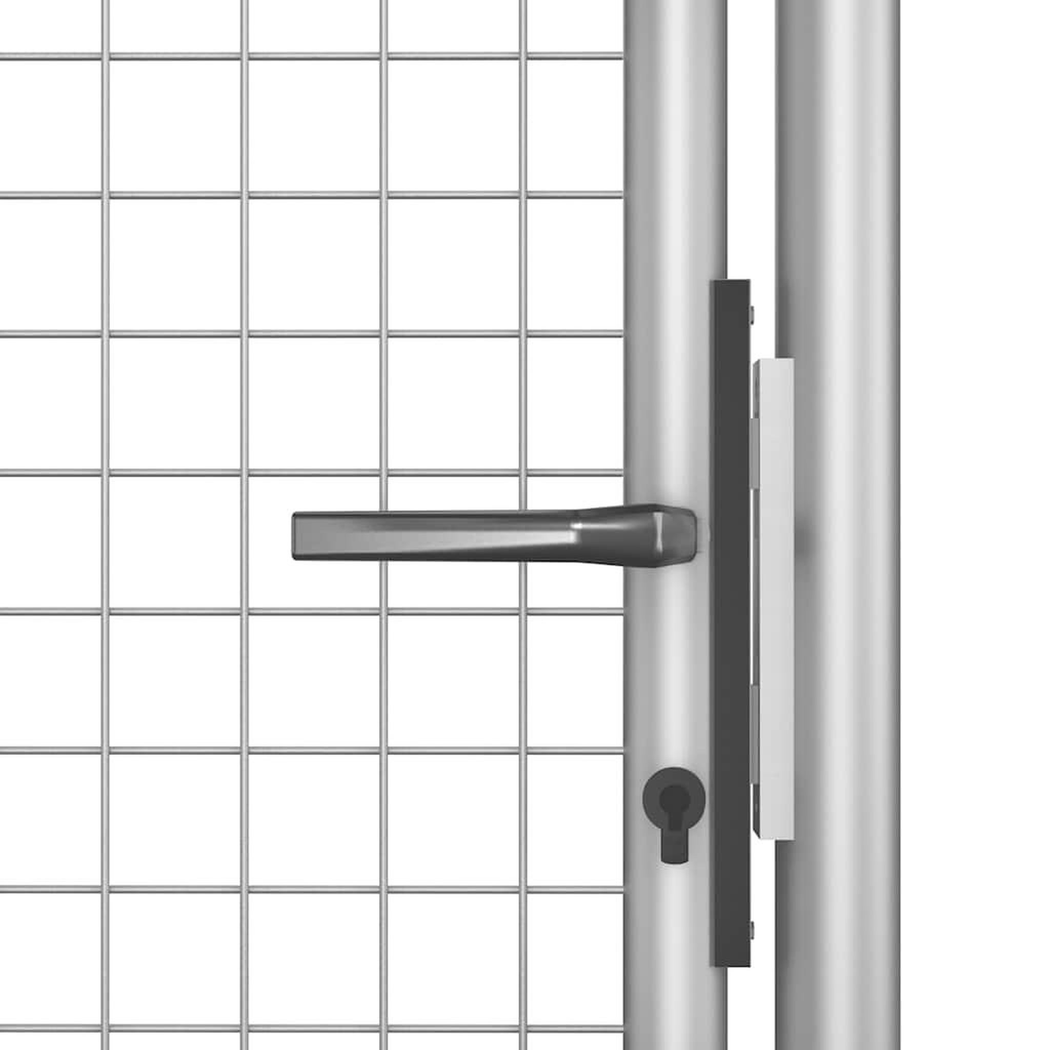 Voir la diapositive 4 : VIDAXL Portail de jardin en acier galvanise 100 x 175 cm argent