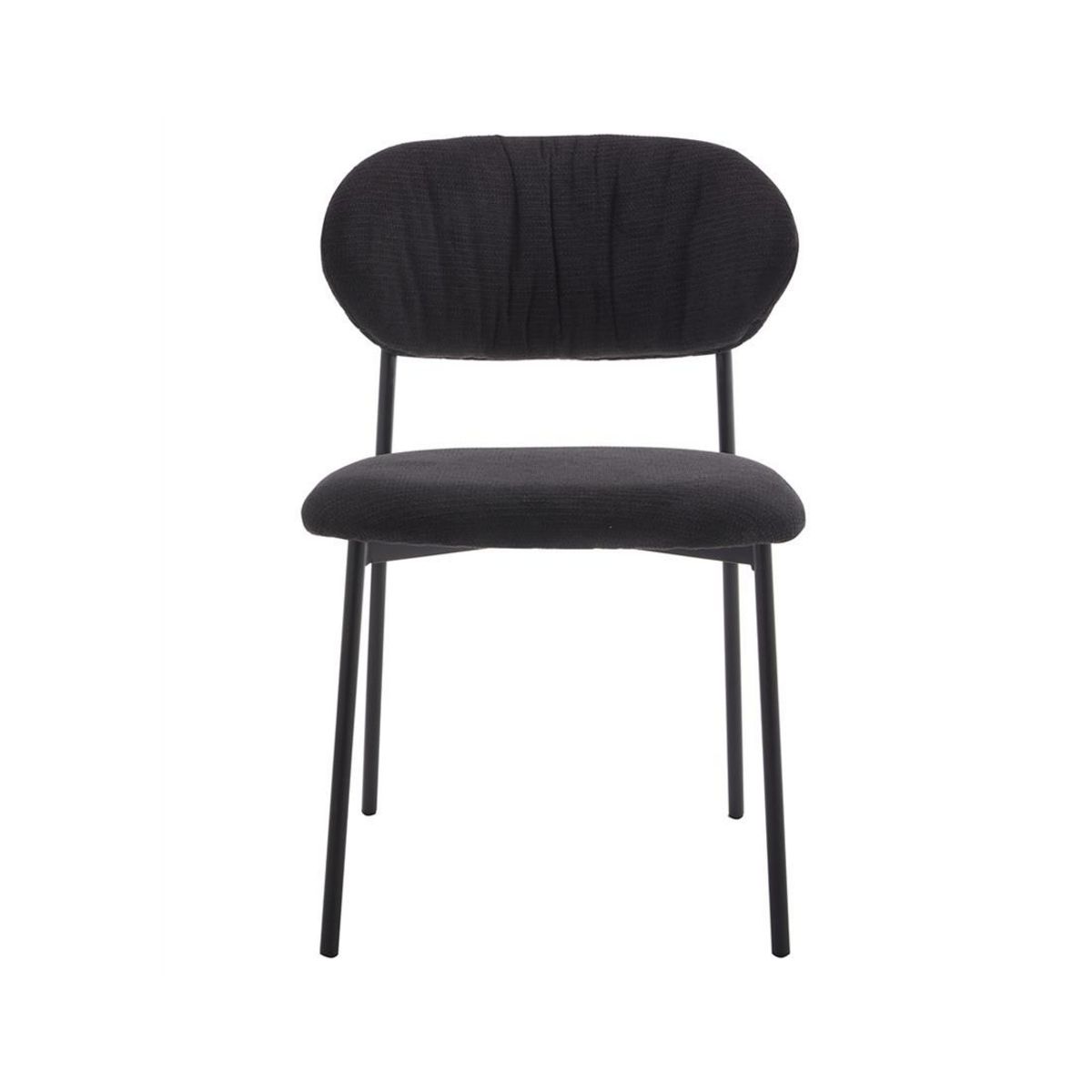 LISA DESIGN Rosita - lot de 4 chaises - en tissu - gris anthracite