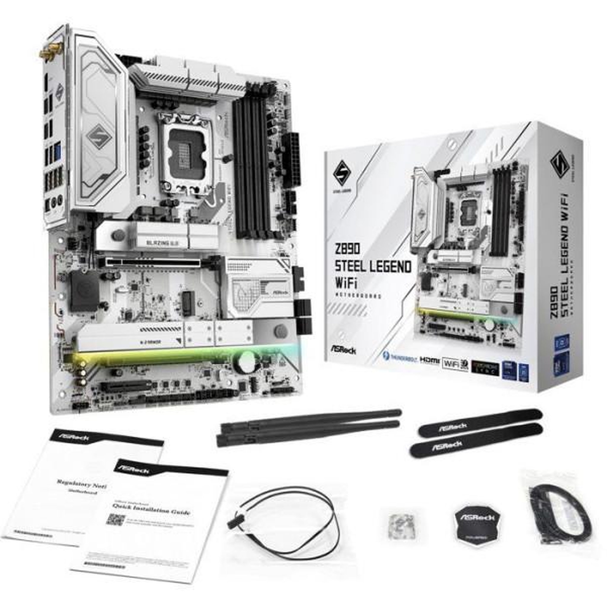 Voir la diapositive 4 : ASRock Carte mere - ASROCK - Z890 Steel Legend WiFi - Socket LGA1851 - DDR5 - WiFi 7
