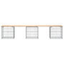 Voir la diapositive 3 : VIDAXL Banc de jardin design de gabion 203x44x42 cm bois massif de pin