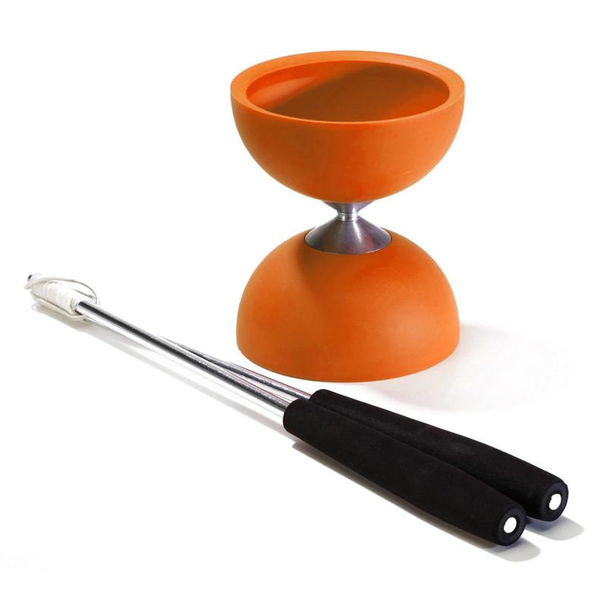 Eureka Toys EUREKA Rubber Diabolo with aluminum Sticks-Orange