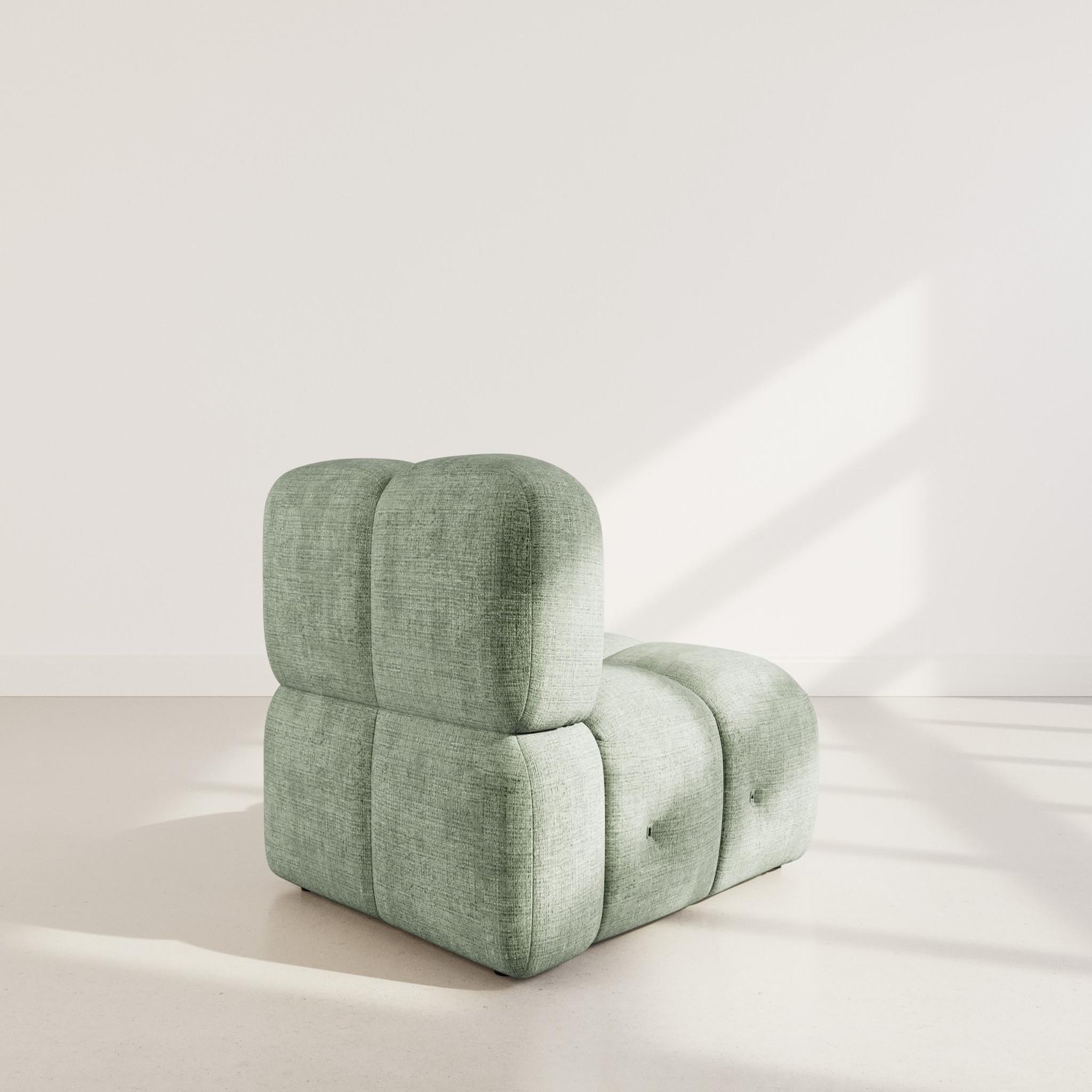 Voir la diapositive 5 : LISA DESIGN Grace - module d'assise en velours texturé