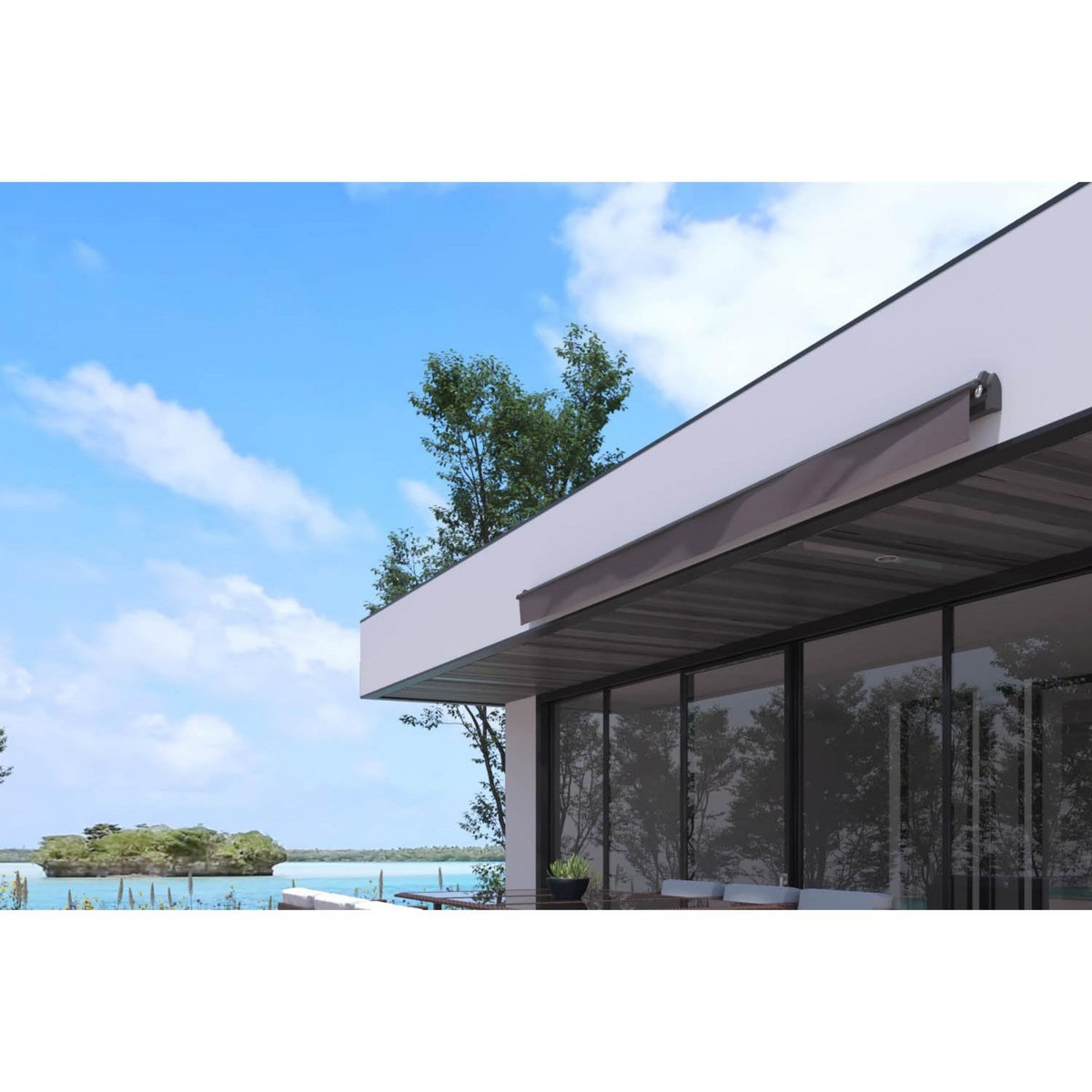 CONCEPT USINE Store banne manuel 4 x 3 m taupe ADRO