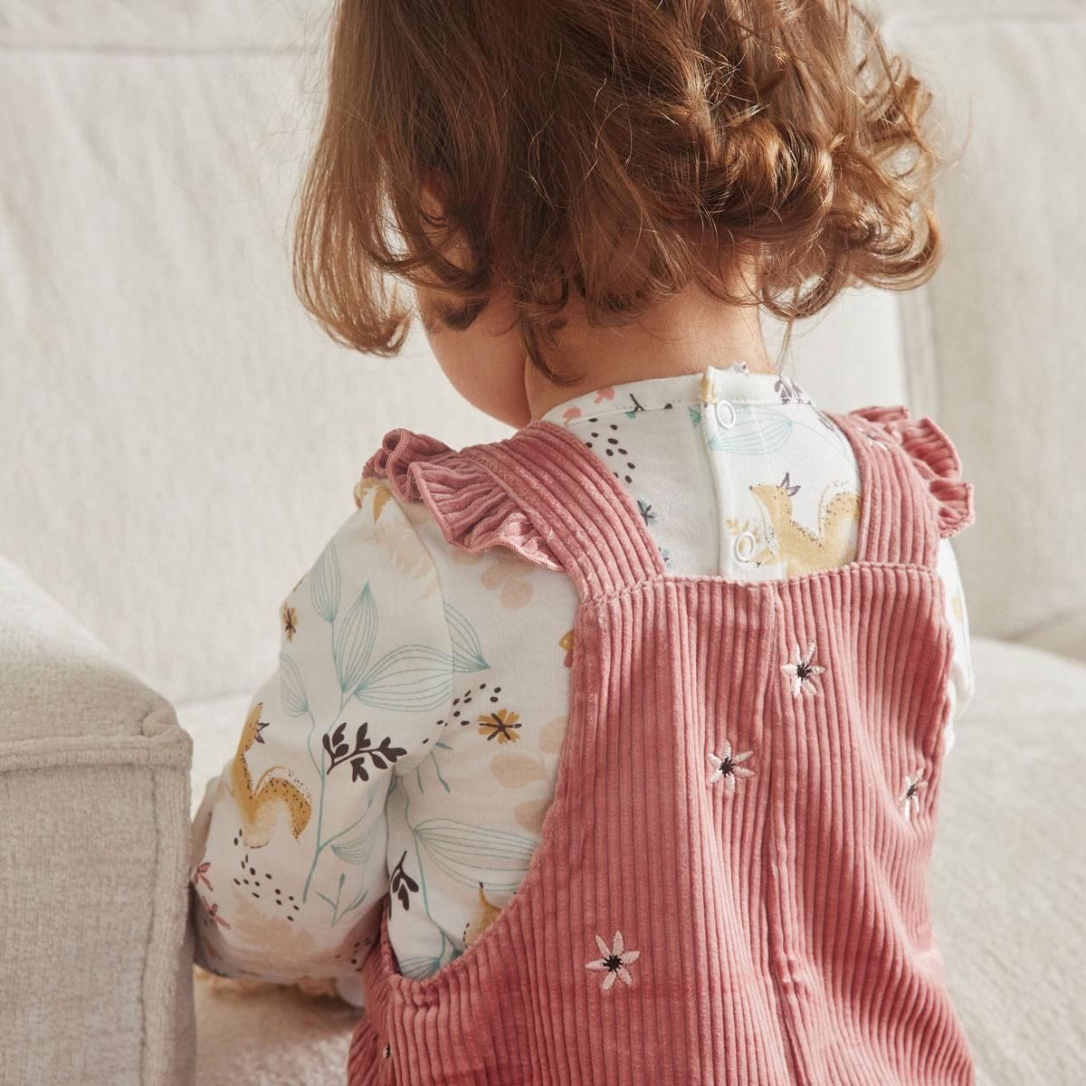 Petit Béguin Salopette bébé en velours côtelé Bloom