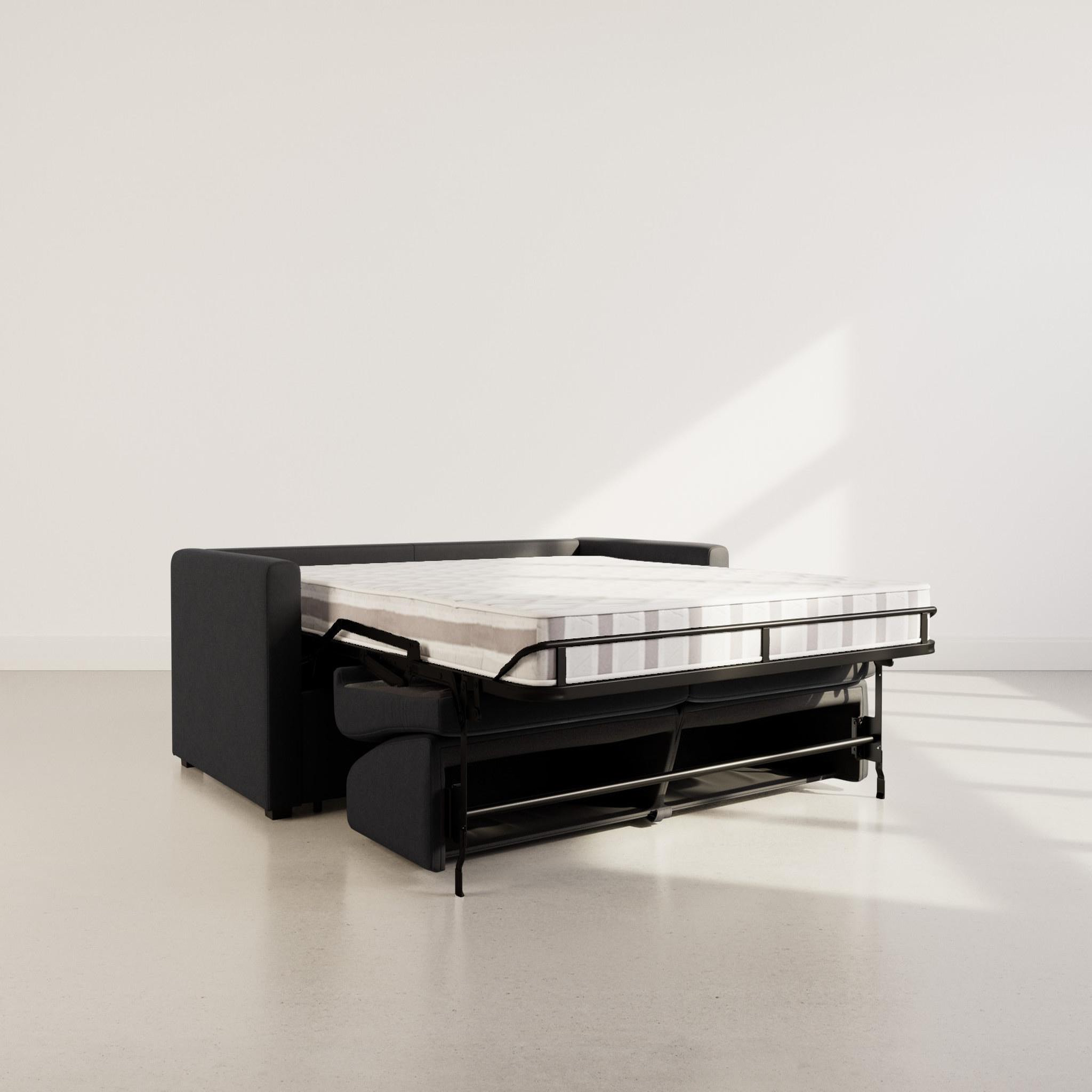 Voir la diapositive 2 : BEST MOBILIER Julia - canapé 3 places convertible express couchage quotidien 140 cm matelas 14 cm en tissu