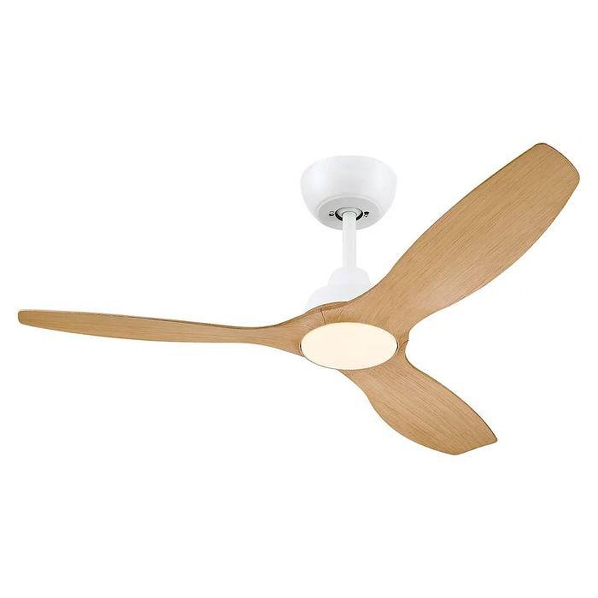 Philips Ventilateur de plafond - Philips - Olas - Pales fixes - Diametre 132 cm - Blanc/Bois - LED intégrée + télécommande