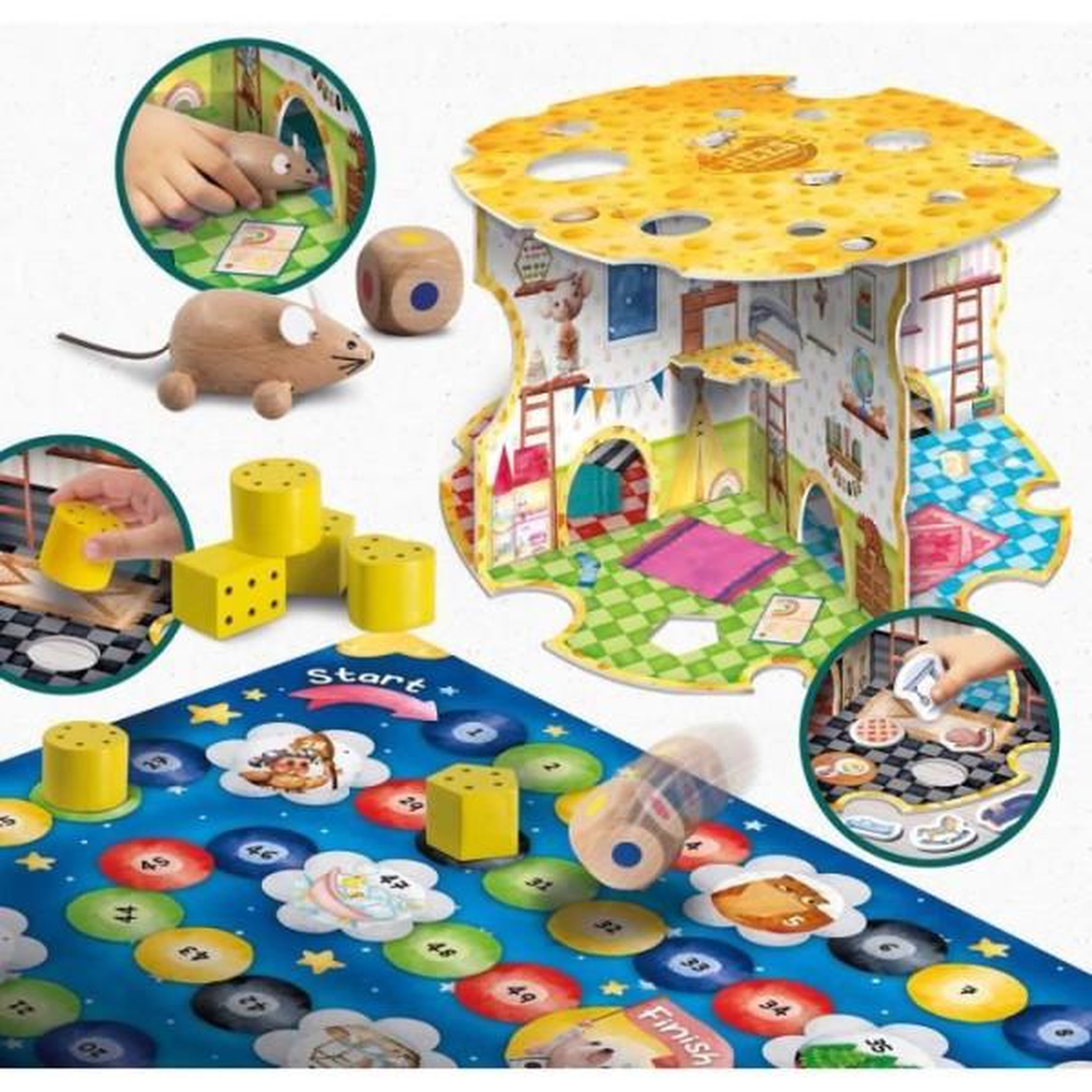 Voir la diapositive 2 : LISCIANI GIOCHI La maison de la souris - Jeu Montessori - MONTESSORI BOIS - Maison de Souris, Jeux d'Associations