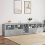 Voir la diapositive 4 : VIDAXL Buffet avec lumieres LED gris beton 283x37x67 cm