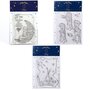  7 Tampons transparents Le Petit Prince et La lune + Etoiles + Paysage