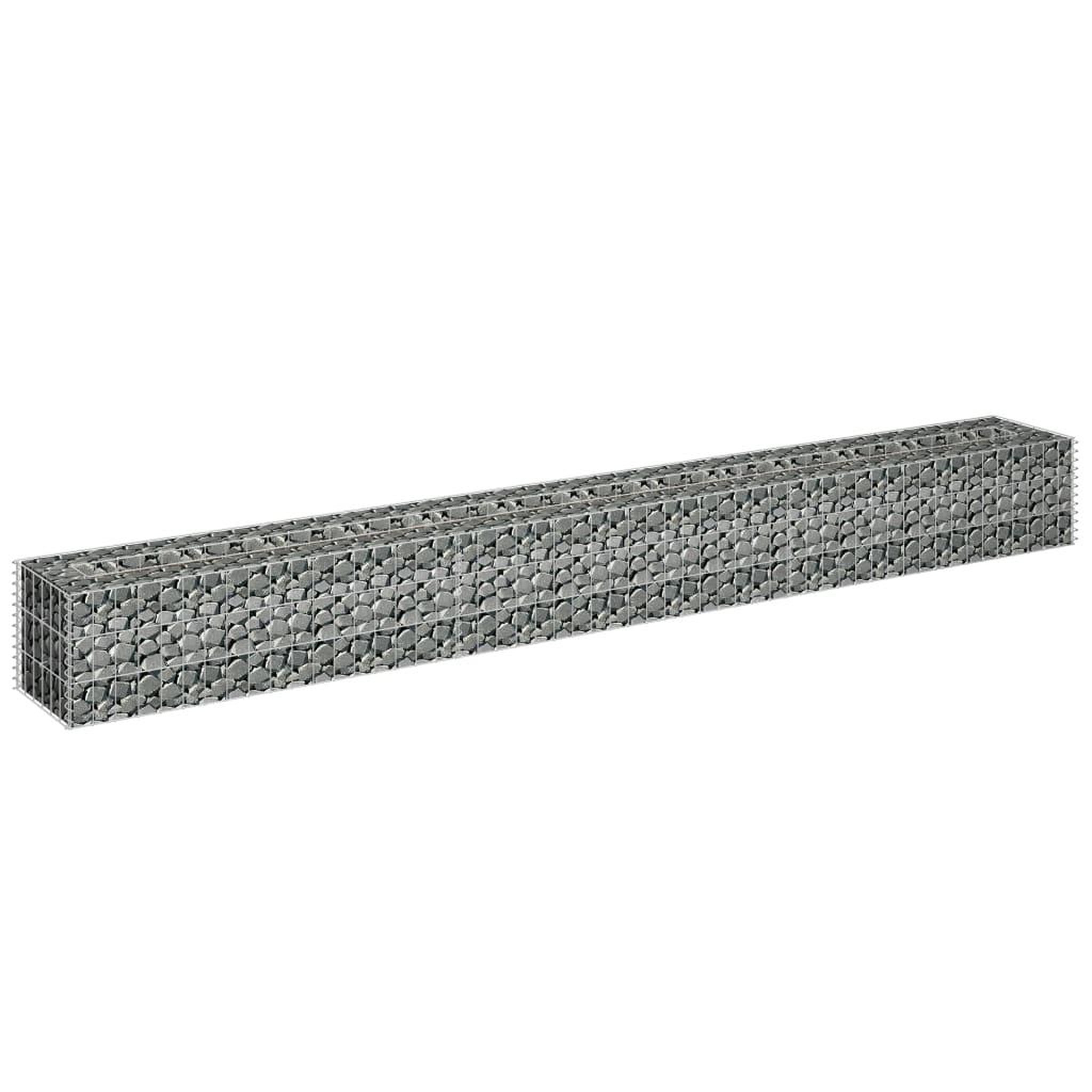 Voir la diapositive 3 : VIDAXL Lit sureleve a gabion Acier galvanise 270x30x30 cm