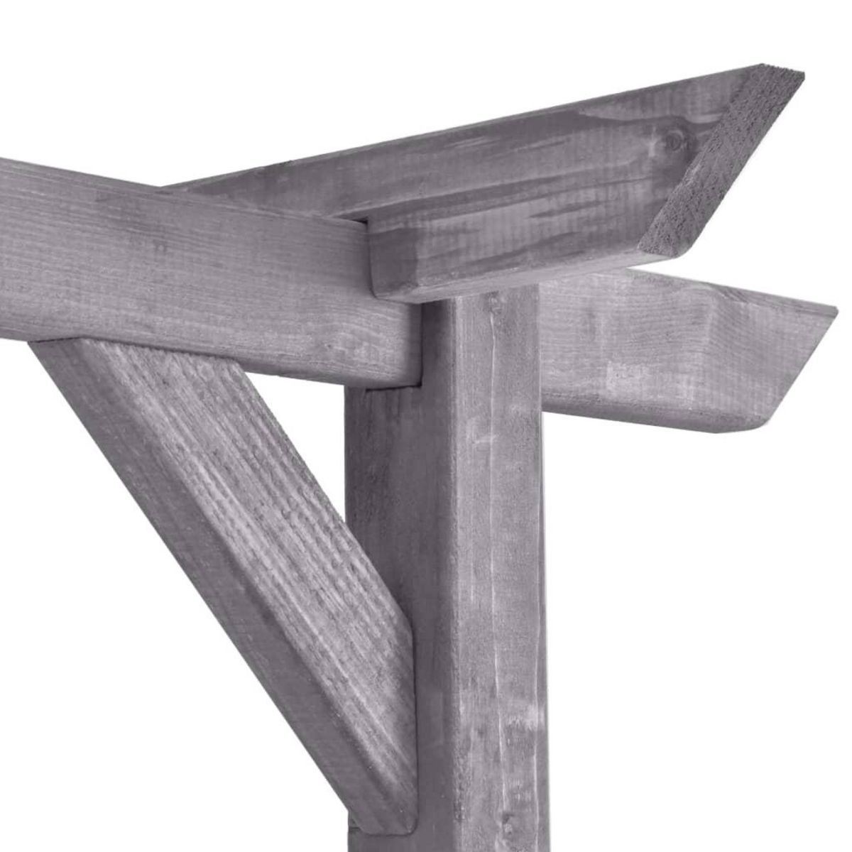 VIDAXL Pergola de jardin Gris 200x40x205 cm Bois de pin impregne
