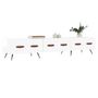 Voir la diapositive 3 : VIDAXL Meuble TV blanc brillant 150x36x30 cm bois d'ingenierie