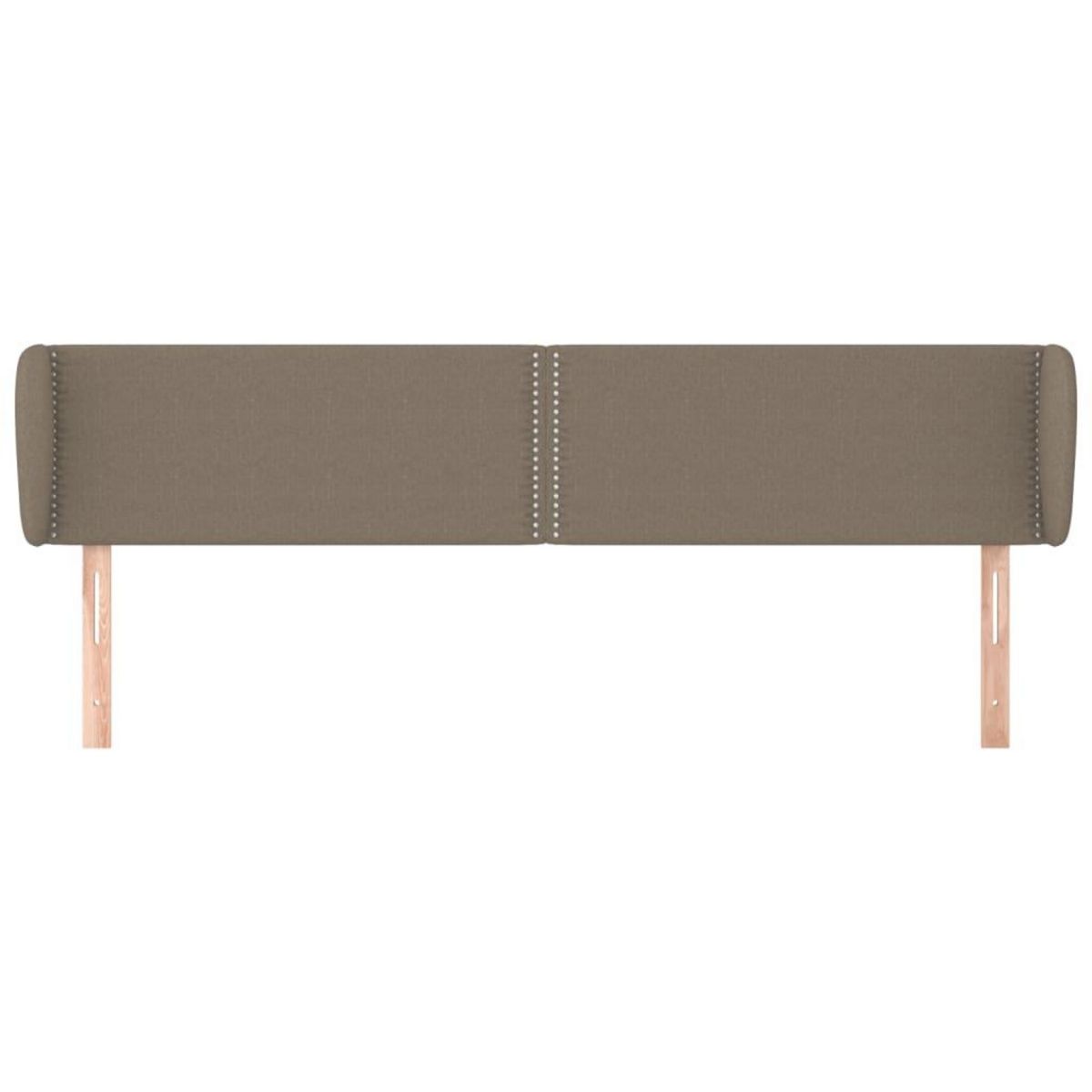 VIDAXL Tete de lit avec oreilles Taupe 163x23x78/88 cm Tissu